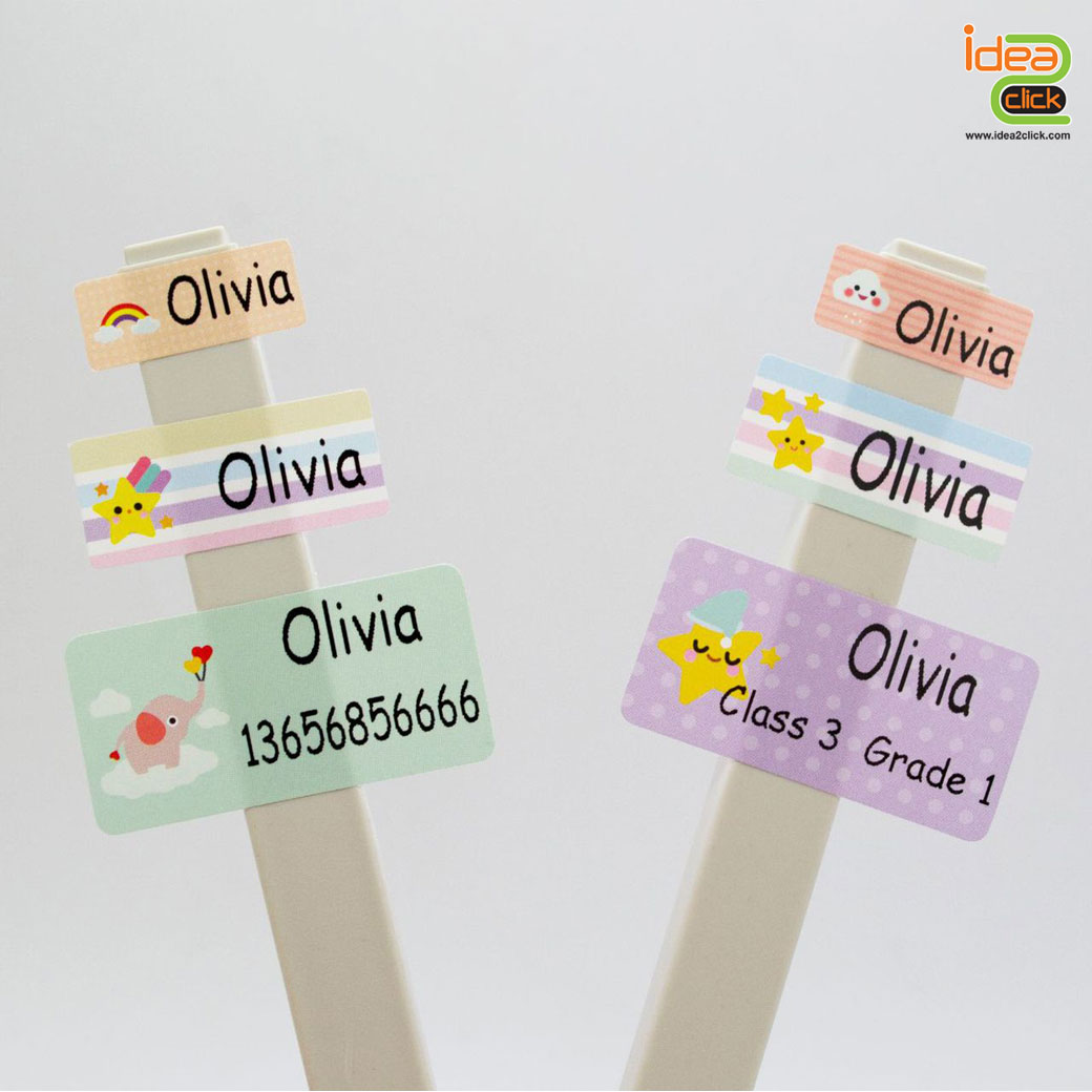 ชุดธุรกิจเครื่องพิมพ์ชื่อสติ๊กเกอร์ NAME STICKER ลายการ์ตูนกันน้ำได้