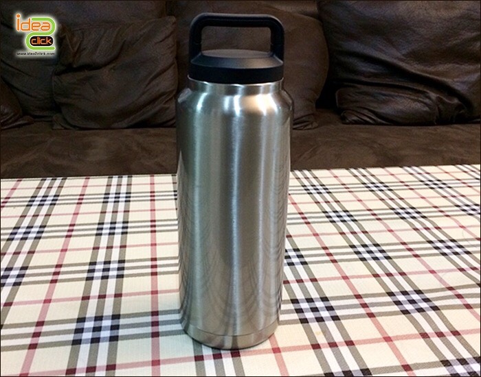 กระบอกน้ำแตนเลส สีเงิน เก็บความร้อน-ความเย็น ขนาด 36 oz. พิมพ์ภาพได้
