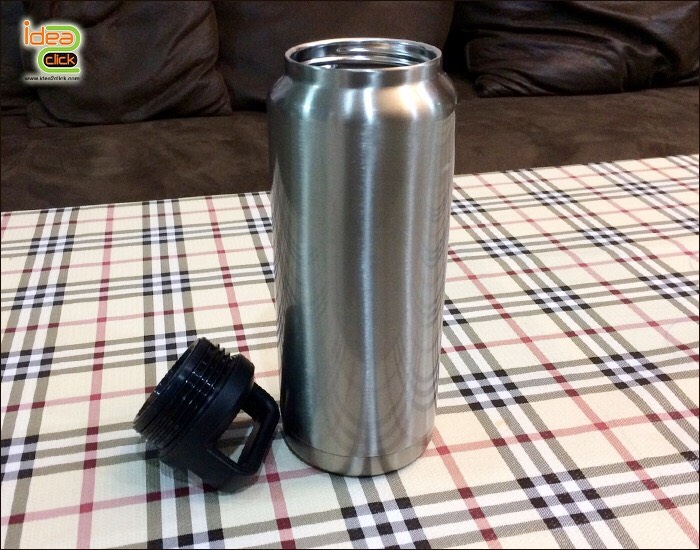 กระบอกน้ำแตนเลส สีเงิน เก็บความร้อน-ความเย็น ขนาด 36 oz. พิมพ์ภาพได้